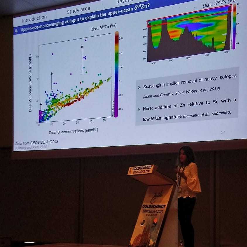 Enlarged view: Nolwenn Lemaitre giving her keynote presentation.