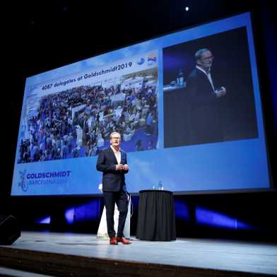 Derek Vance addressing the closing plenary in Barcelona.